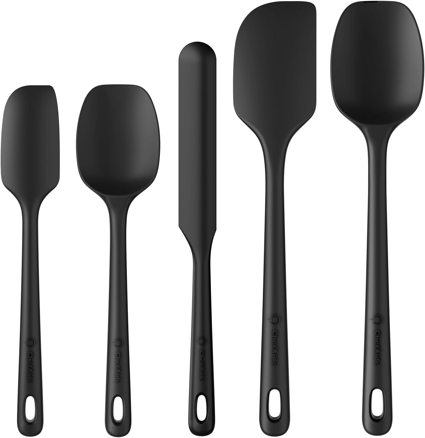 Black Silicone Spatula Set