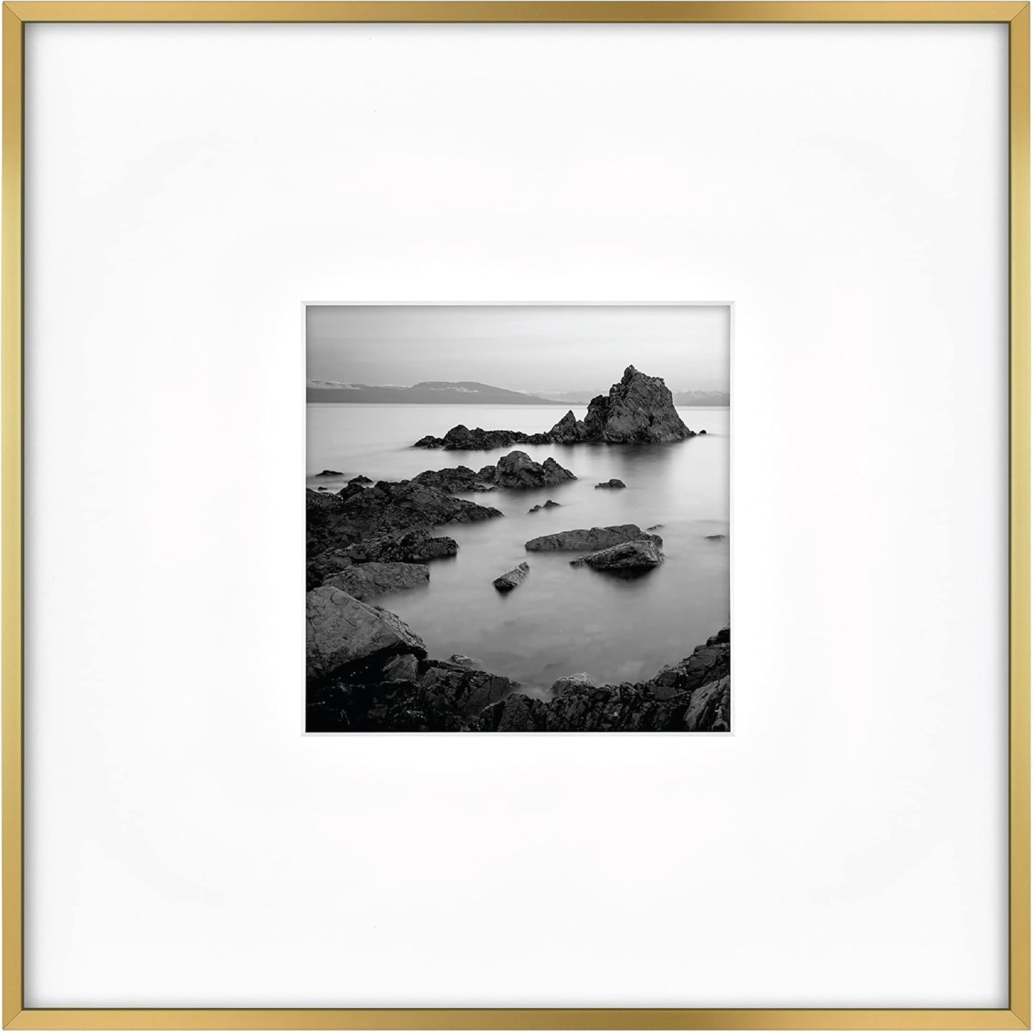 Large Gold Matted Fram - 20x20 Square Frame Matted to 8x8